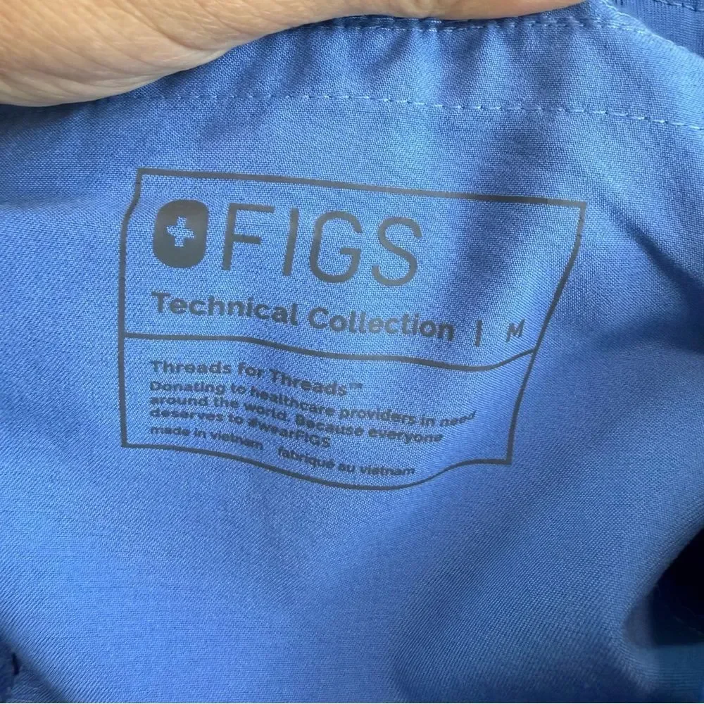 Figs Axim Cargo Scrub Pants Men's Size Medium Blue Style T2001 PO 1734